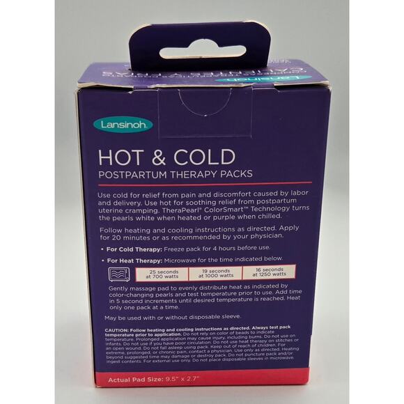 Lansinoh Hot & Cold Postpartum Therapy Packs 2 Packs & 12 Disposable Sleeves - Picture 4 of 7